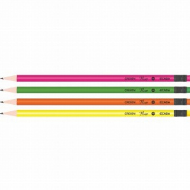 Creion Negru Cu Radiera Fluo 72 Buc