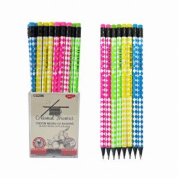 Creion Negru Cu Radiera Tricotat