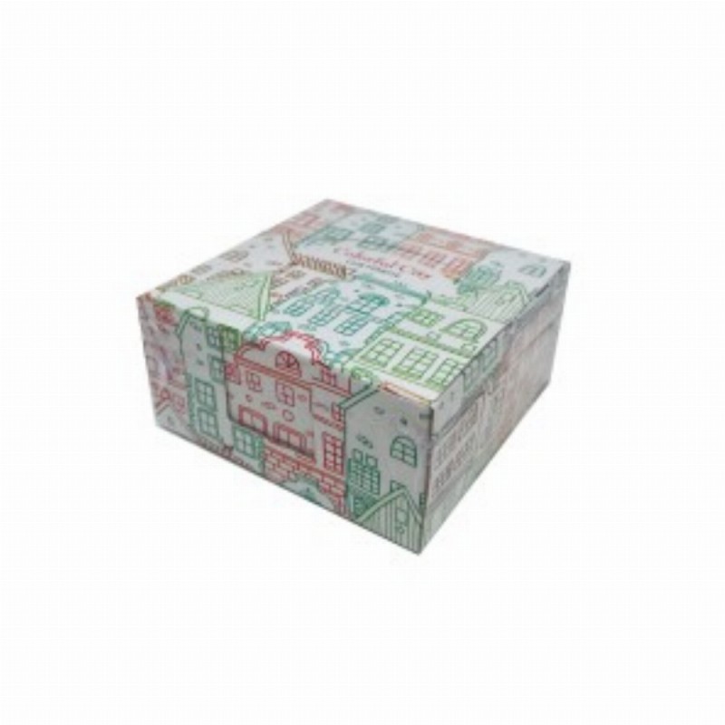 Cub Hartie Alb Cu Suport Carton Colorful City