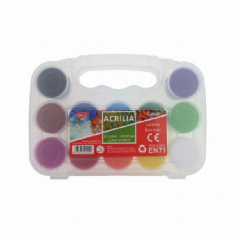 Culori Acril 12c 20ml Acrilia