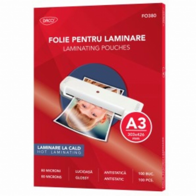 Folie Laminare A3 80 Microni 100 top