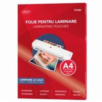 Folie Laminare A4 80 Microni 100 Top Folie Laminare A4 80 Microni 100 Top
