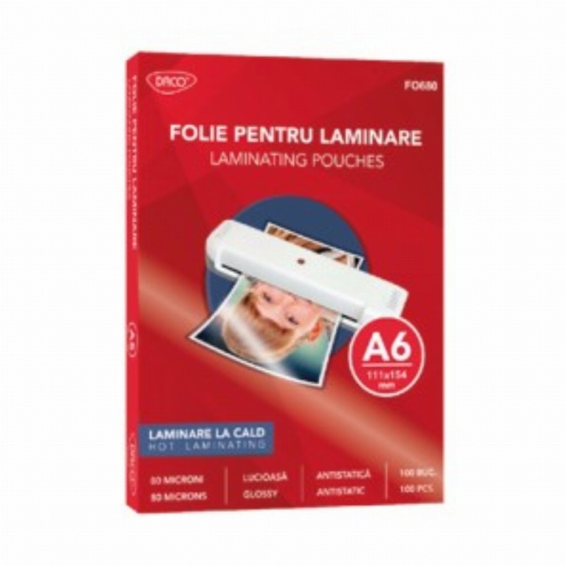 Folie Laminare A6 80 Microni 100 top