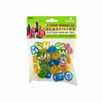 Forme Modelat Plastilina 36 Litere Si Cifre