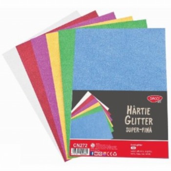 Hartie Glitter Super Fina Set 6