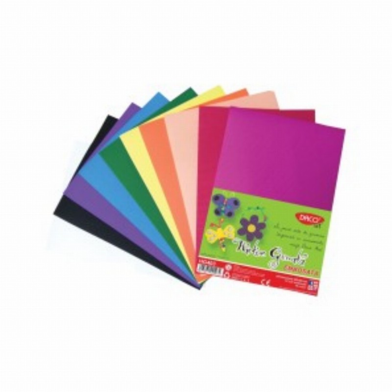 Hartie Gumata Embosata 20x30 Cm 10 Coli 10 Cul.