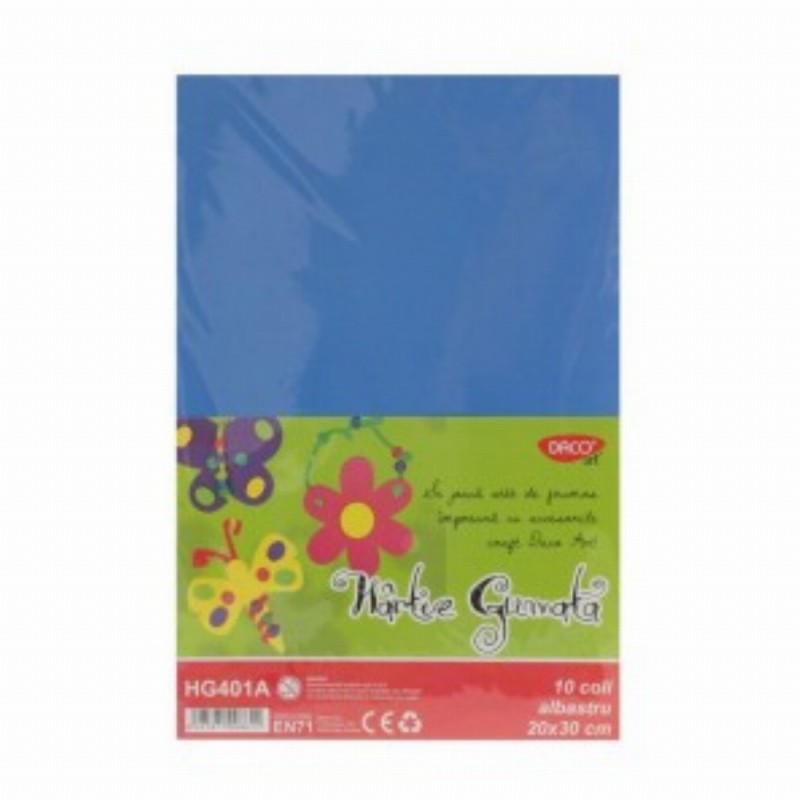 Hartie Gumata 20x30 Cm 10coli Albastru