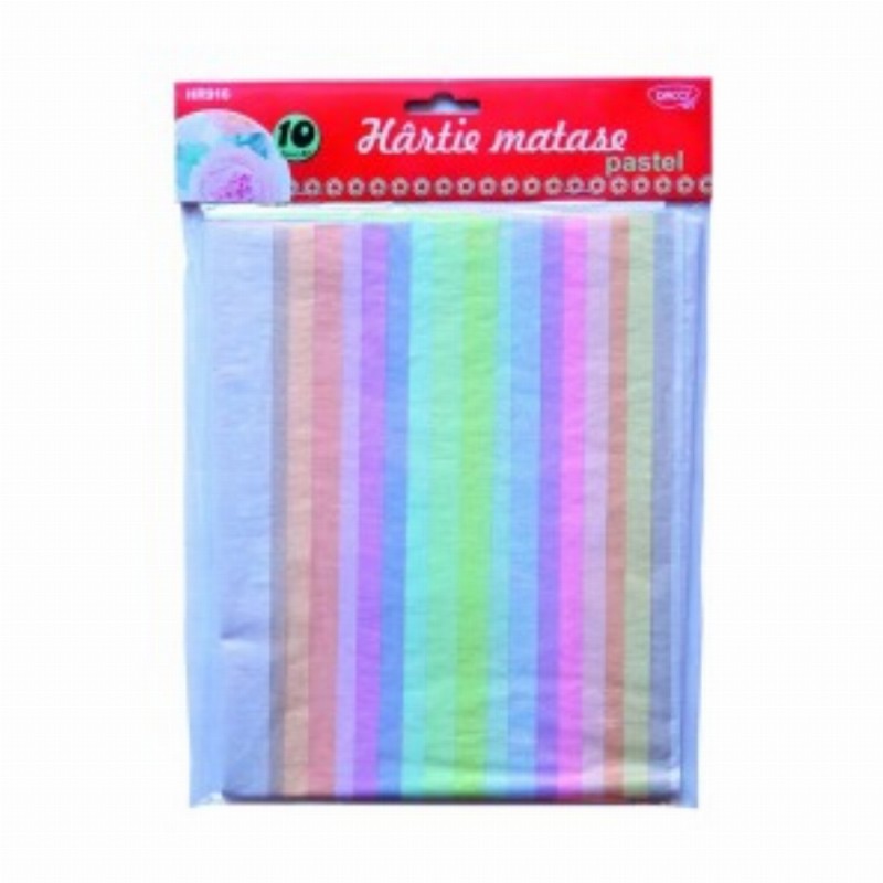 Hartie Matase Pastel 10 Coli, 10 Cul.