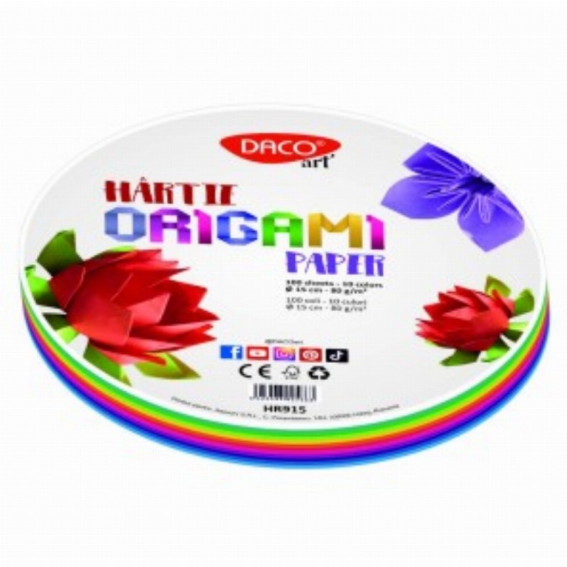 Hartie Origami Rotunda 15cm 100 Set