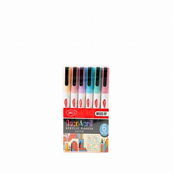 Marker Acrilic Set 6 Pastel