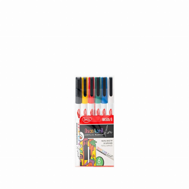 Marker Acrilic Slim Set 6