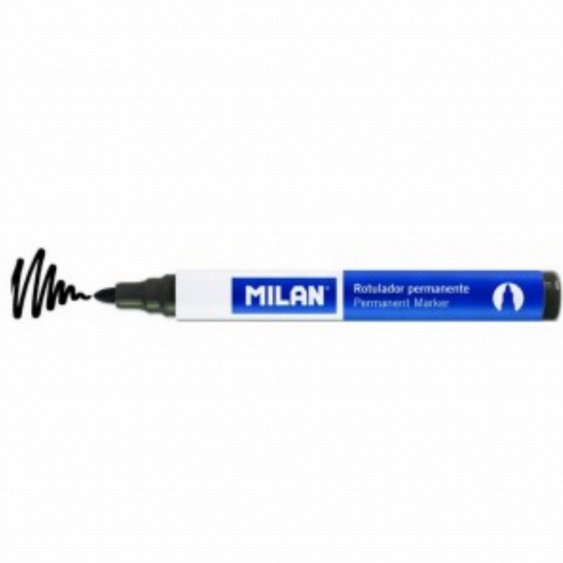 Marker Permanent Varf Rotund Negru 12 Buc