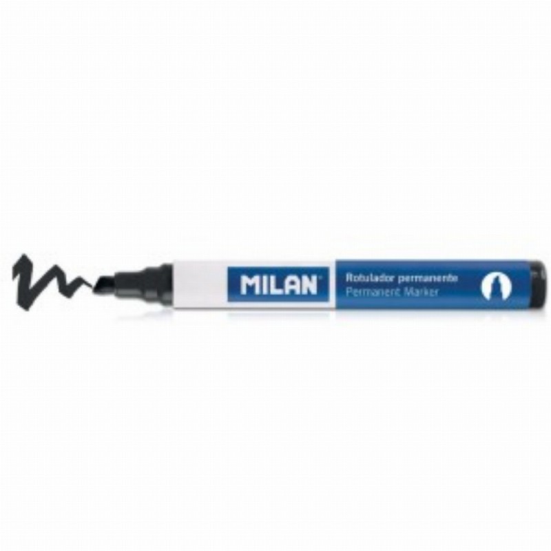 Marker Permanent Varf Tesit Negru 12 Buc