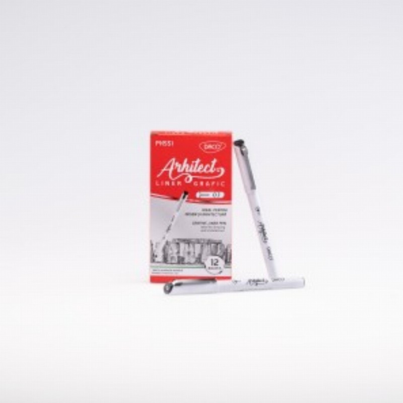 Pix Liner Grafic Arhitect 0.1 Mm 12 Buc