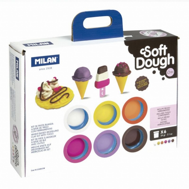 Plastilina Usoara 6x59g Ice Creams