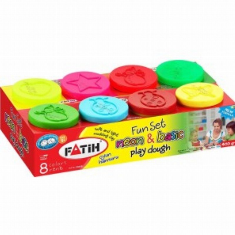 Plastilina Usoara Modeling Dough Basic Neon 8x50g Fatih