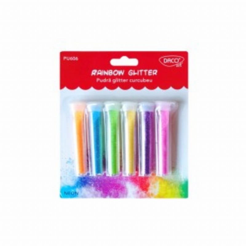 Pudra Glitter Set 6 Curcubeu