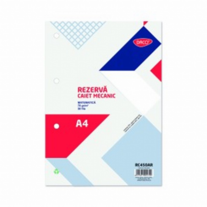 Rezerva Caiet Mecanic A4 50 File Ar