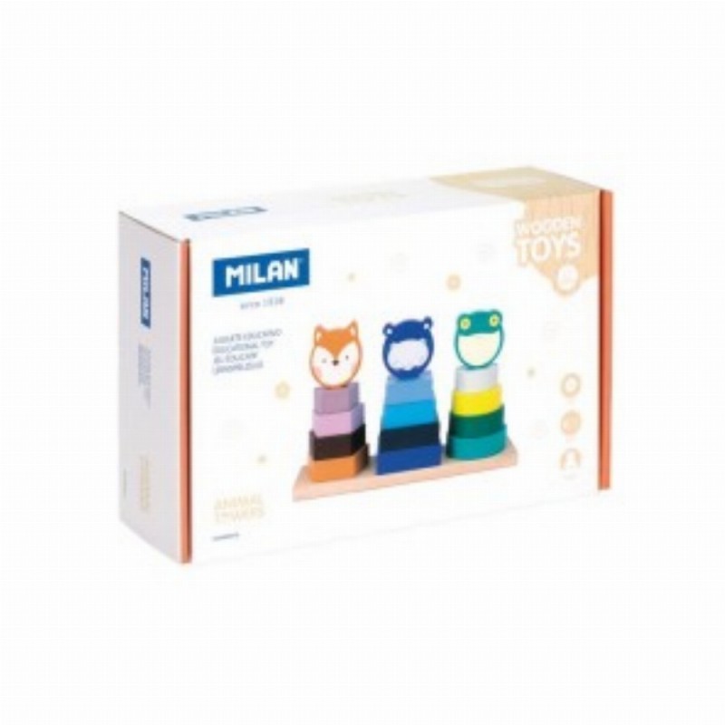 Set Educational Lemn Animal Tower