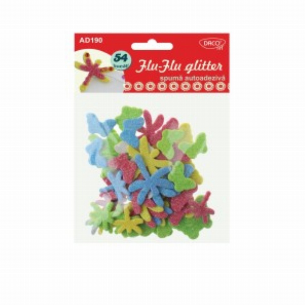 Accesorii Craft Flu Flu Glitter Spuma Aa 6 Buc