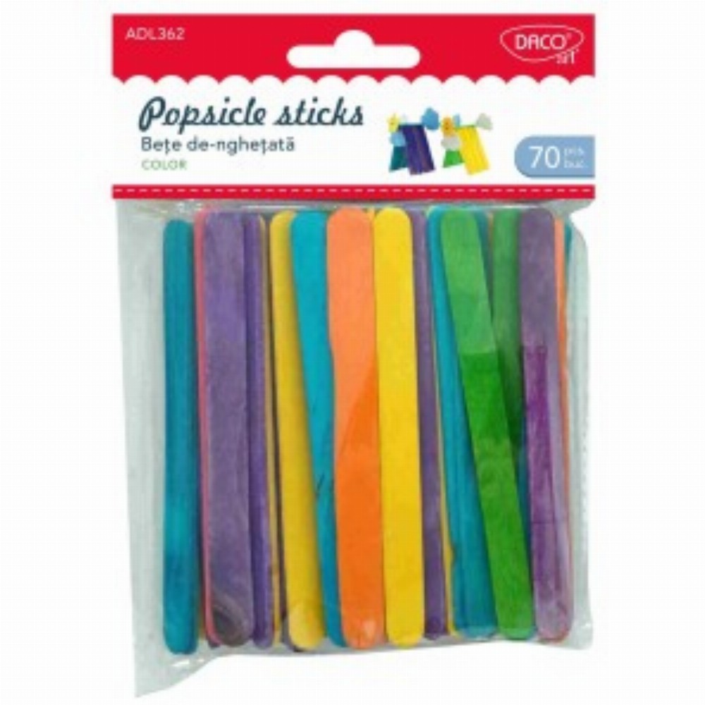 Accesorii Craft Betisoare De Nghetata Colorate 3 Buc