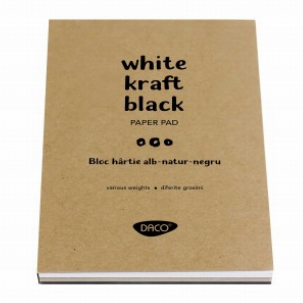 Bloc A5 Alb Natur Negru 60 File