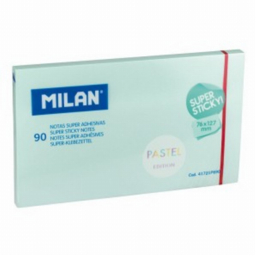 Bloc Notes Adeziv 126x76 Albastru Pal Super Sticky Pastel 10 Buc