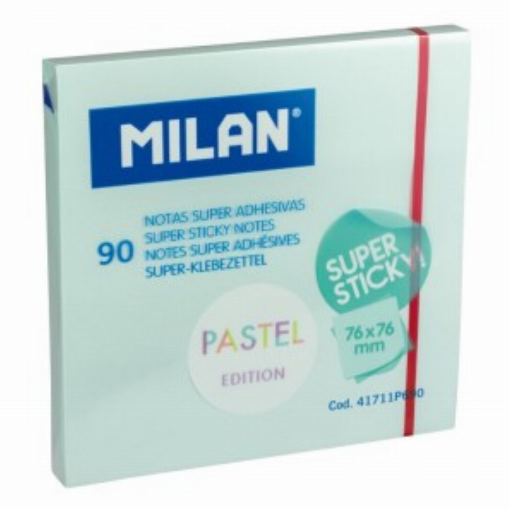Bloc Notes Adeziv 76x76 Albastru Pal Pastel 10 Buc
