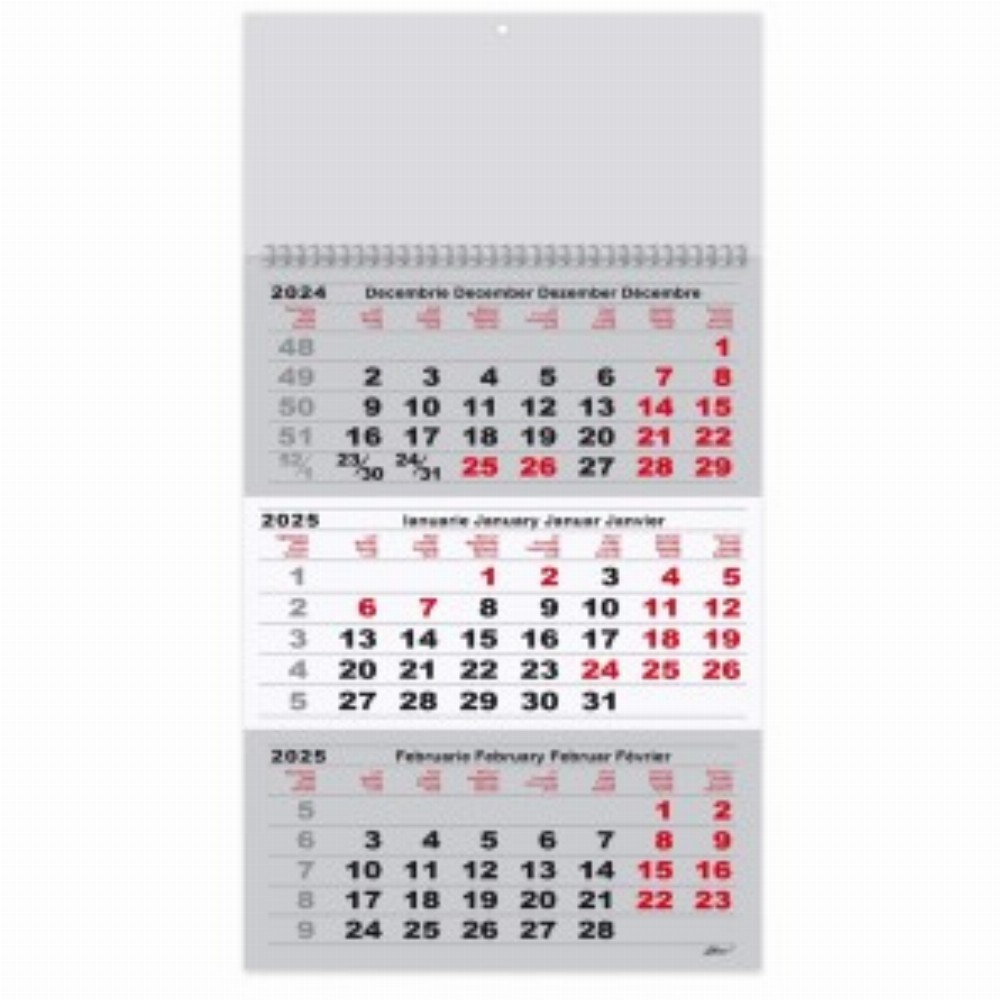 Calendar Triptic Gri