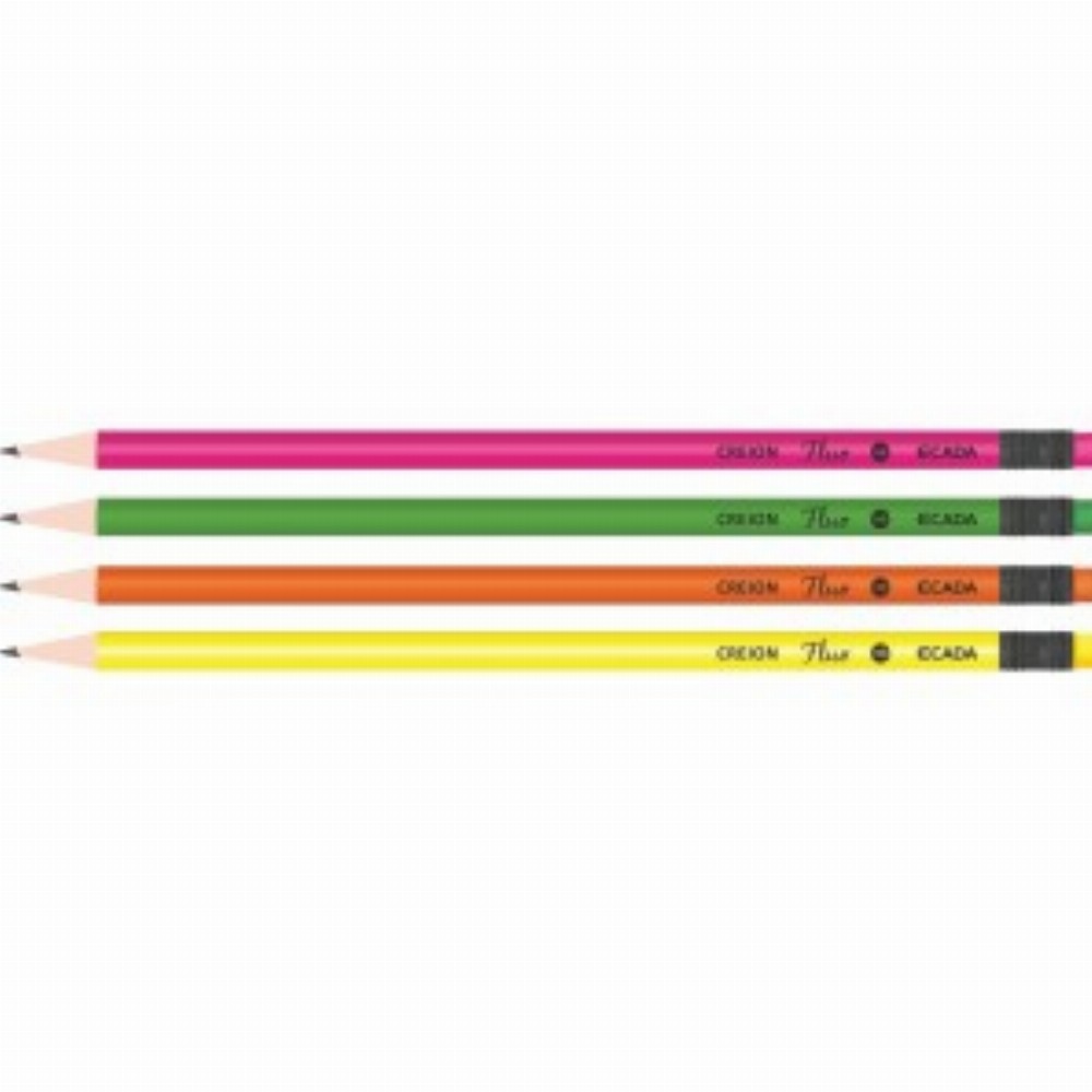 Creion Negru Cu Radiera Fluo 72 Buc