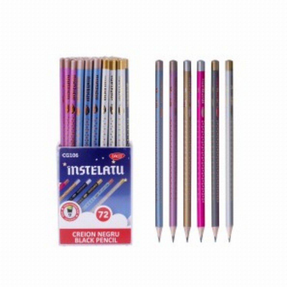 Creion Negru Instelatu 72 Buc
