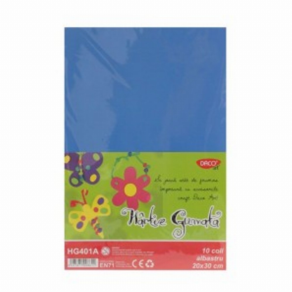 Hartie Gumata 20x30 Cm 10coli Albastru
