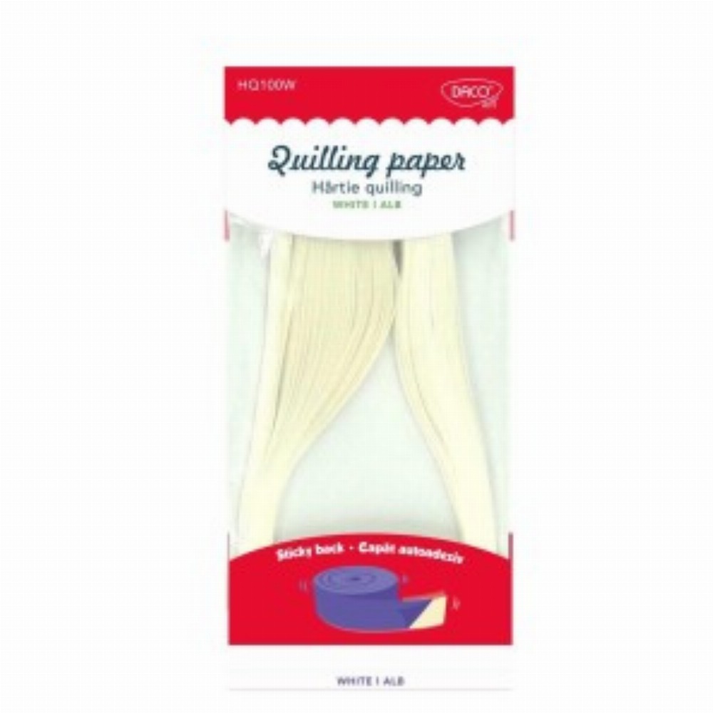 Hartie Quilling Aa Alb 42.5x0.5cm 100 Set