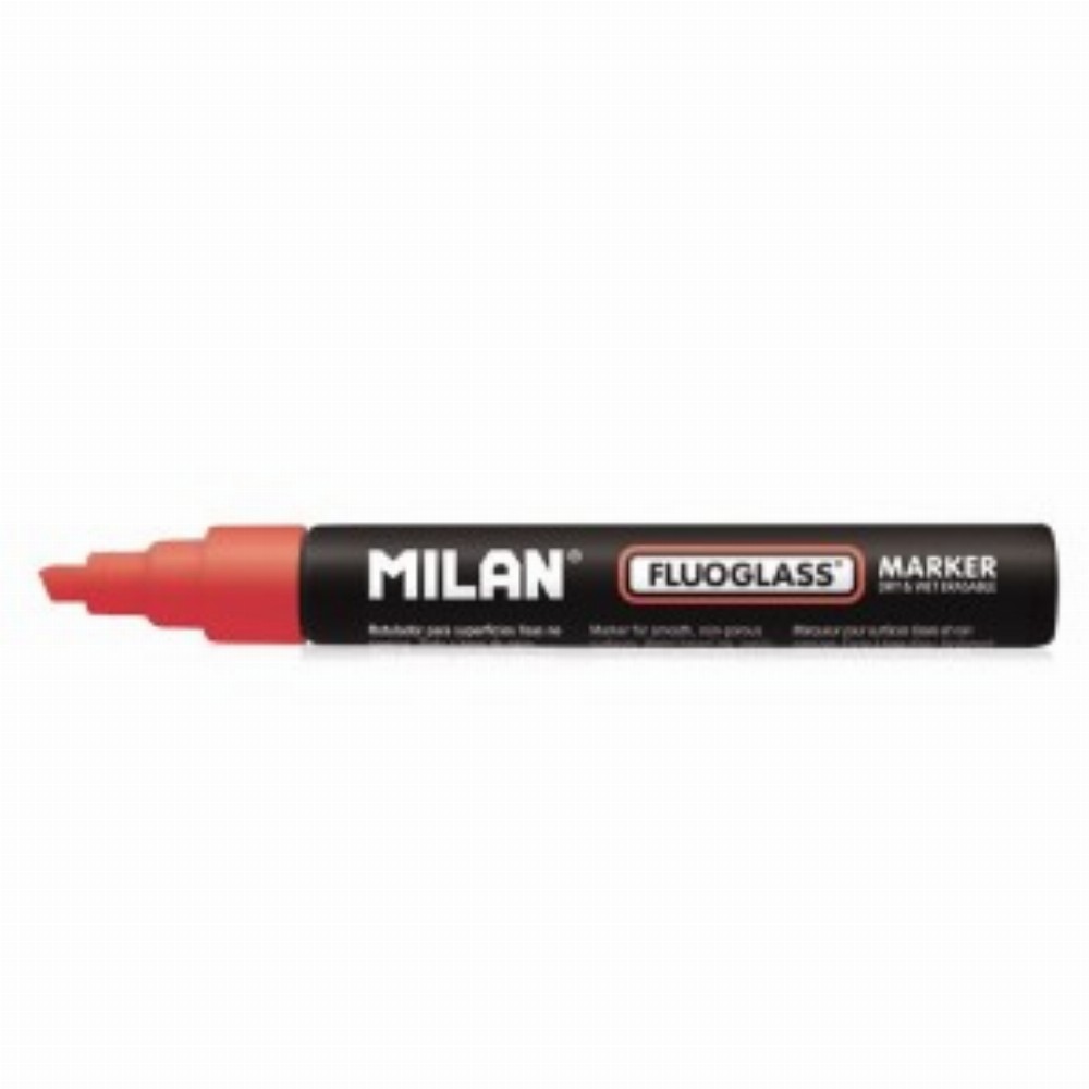 Marker Pentru Sticla Fluoglass Rosu 12 Buc