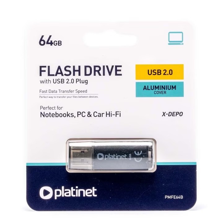 Memorie Usb Stick 2.0 64gb (din Care Timbru Verde 0,1 Ron)